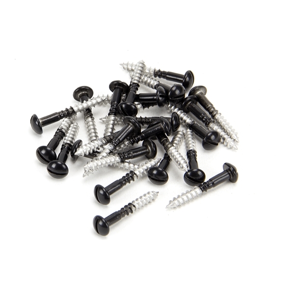 83756  3.5 x 25mm  Black Stainless  From The Anvil Round Head Screws