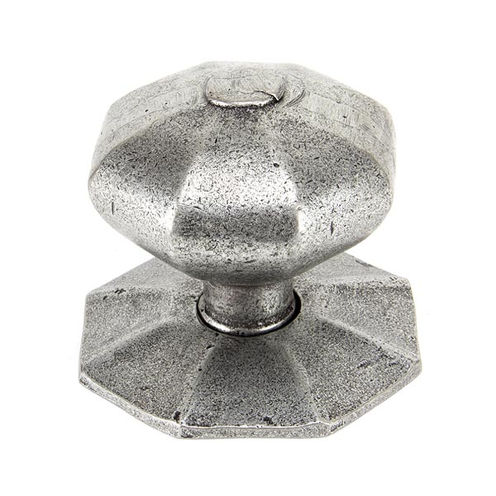 83778  82mm  Pewter Patina  From The Anvil Octagonal Centre Door Knob