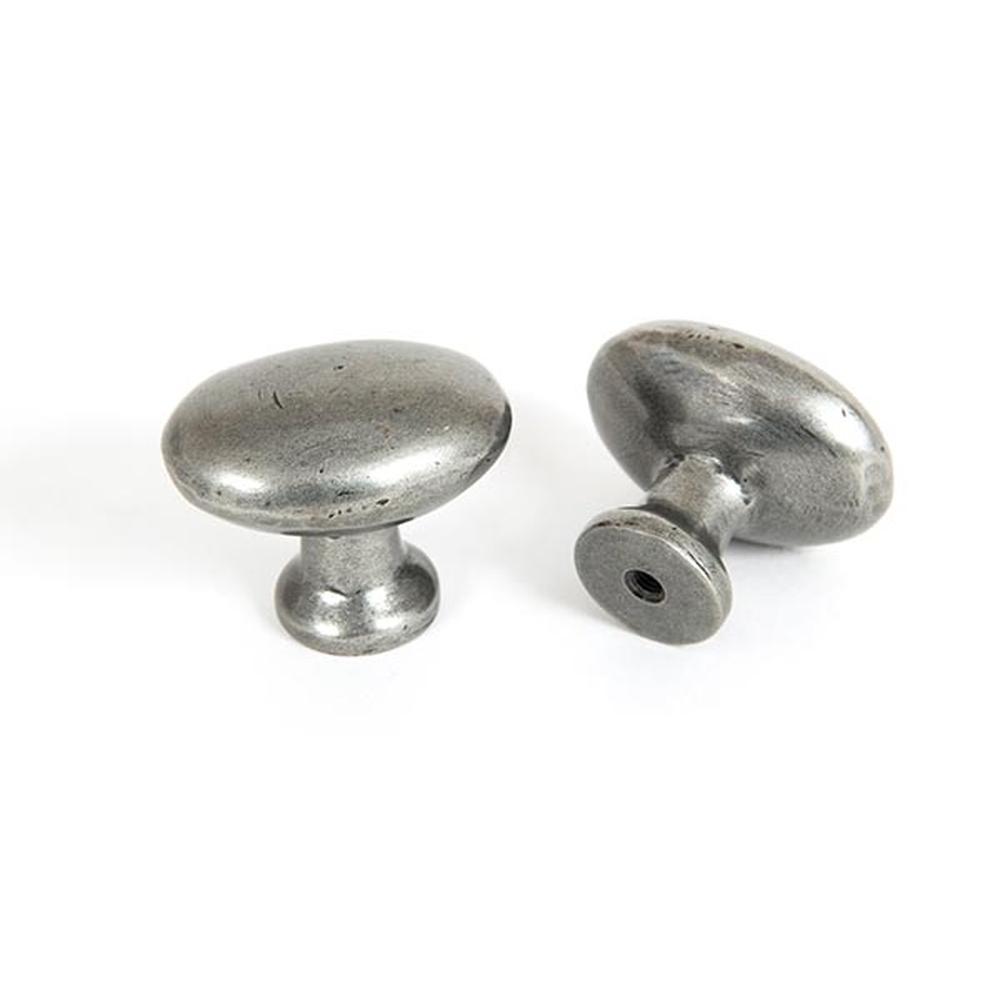 83787  40 x 30mm  Pewter Patina  From The Anvil Oval Cabinet Knob