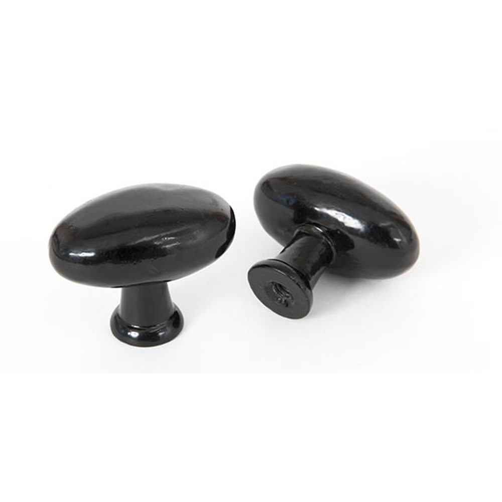 83790  40 x 25mm  Black  From The Anvil Oval Cabinet Knob