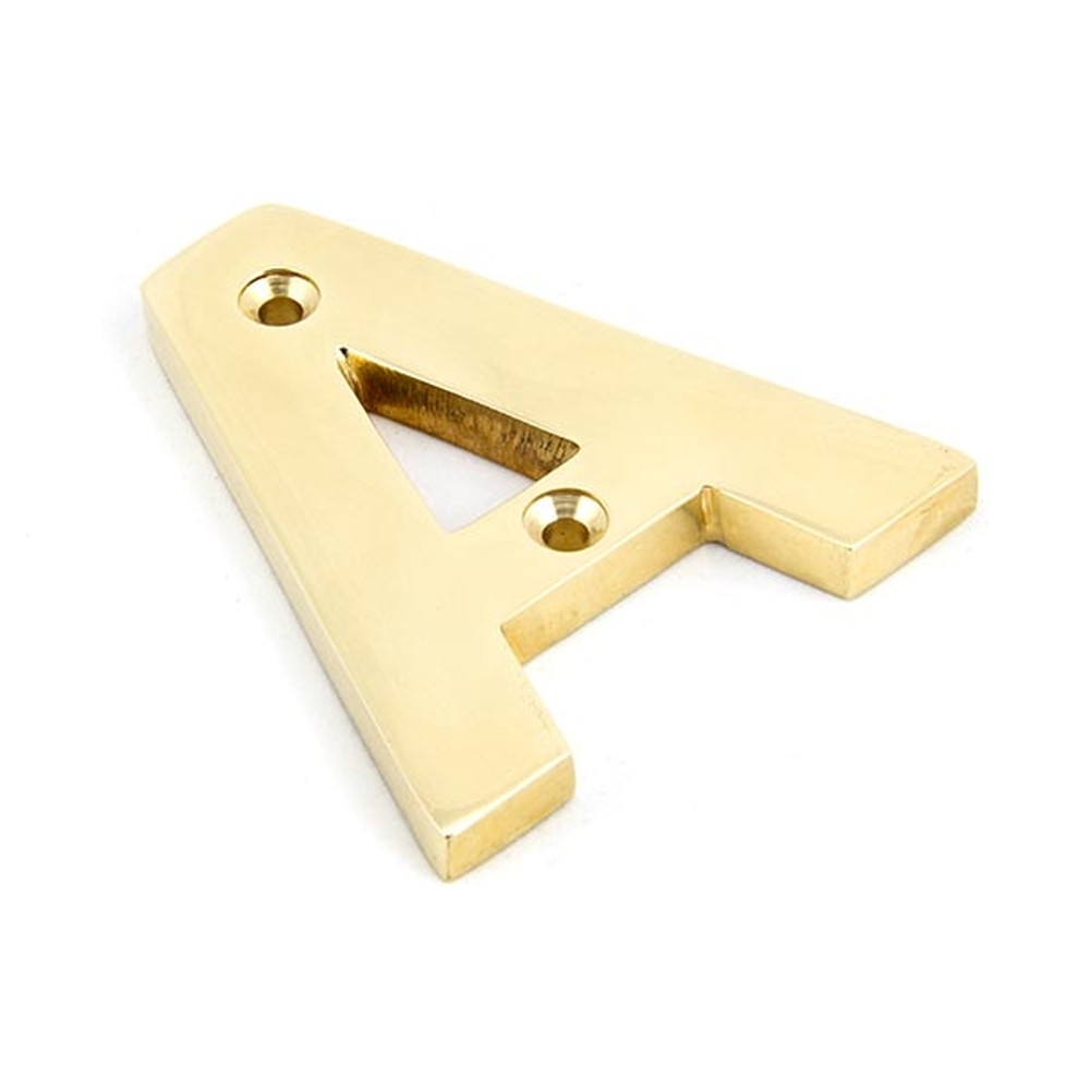 83801A  78mm  Polished Brass  From The Anvil Letter A