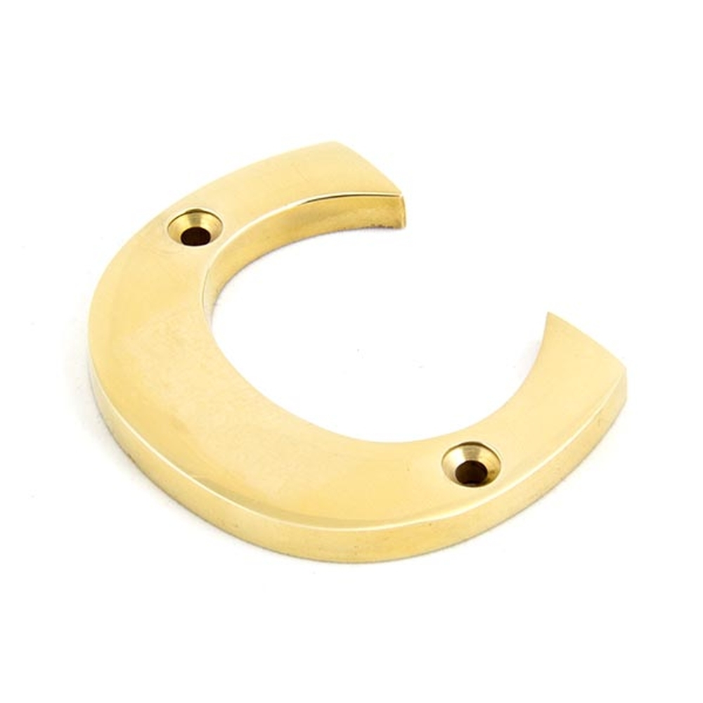 83801C  78mm  Polished Brass  From The Anvil Letter C