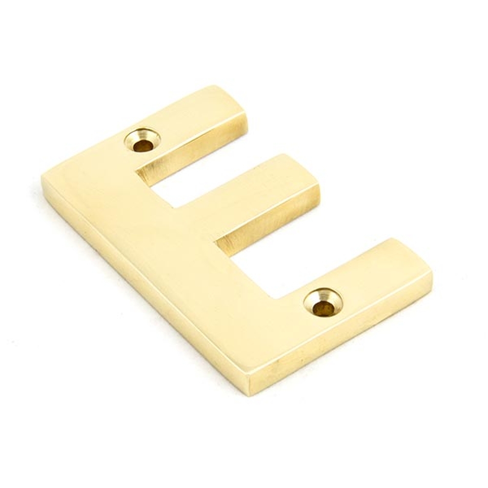 83801E  78mm  Polished Brass  From The Anvil Letter E