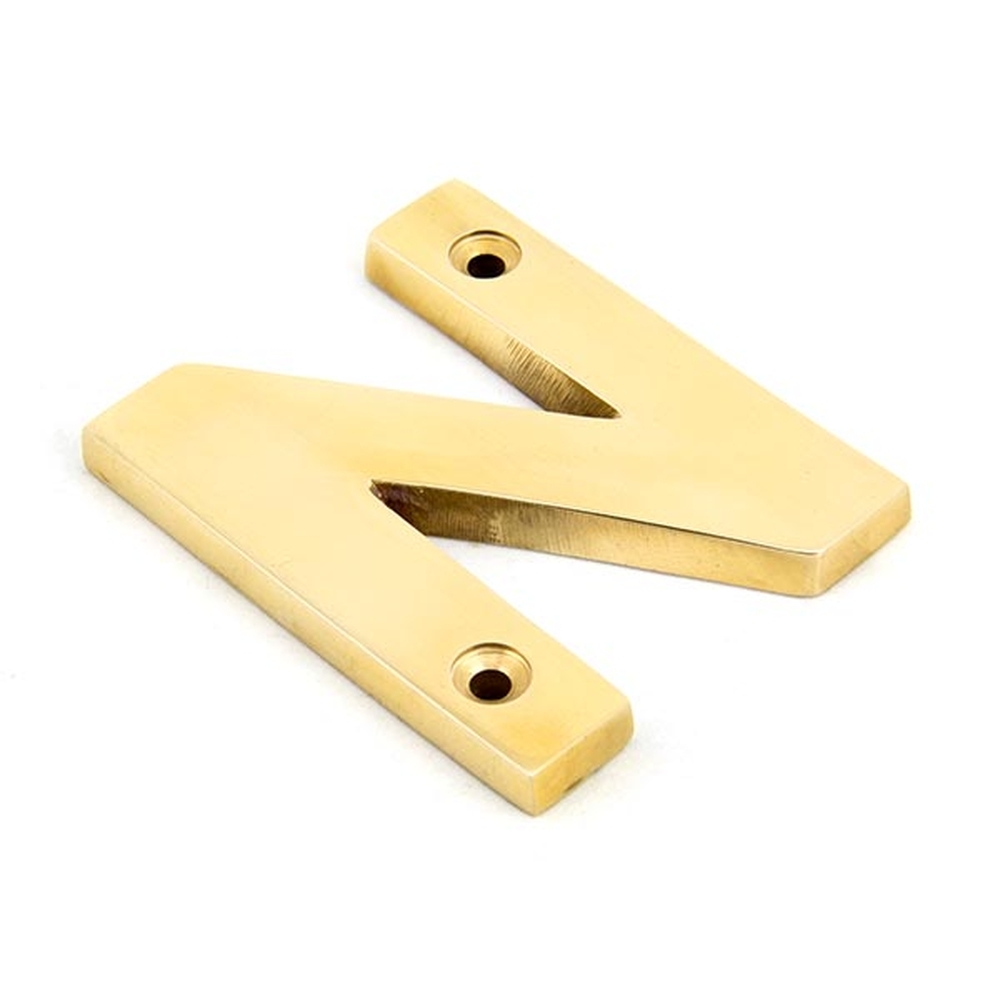 83801N  78mm  Polished Brass  From The Anvil Letter N