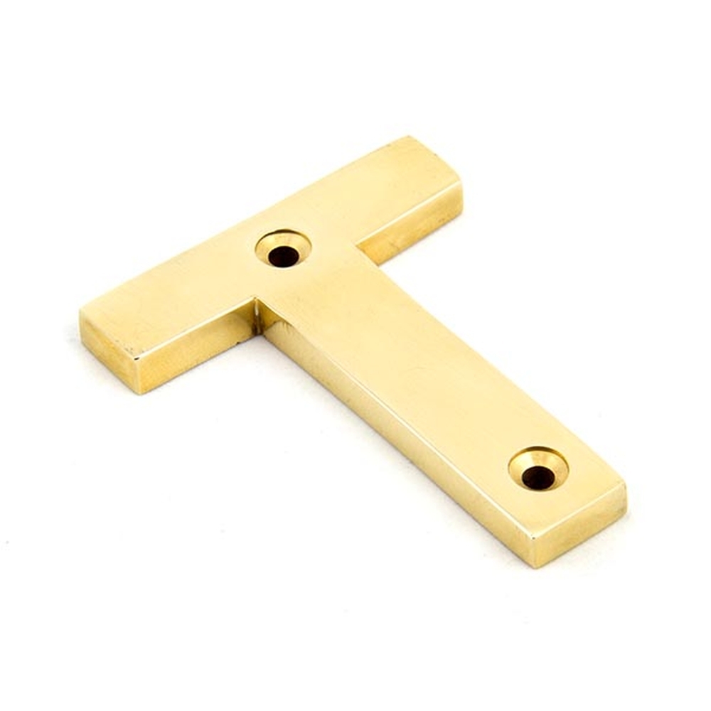 83801T  78mm  Polished Brass  From The Anvil Letter T