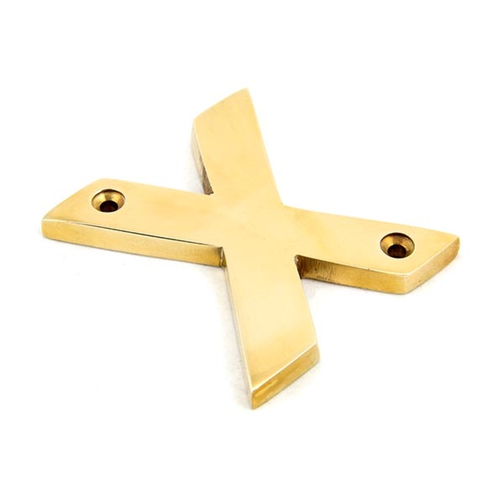 83801X  78mm  Polished Brass  From The Anvil Letter X