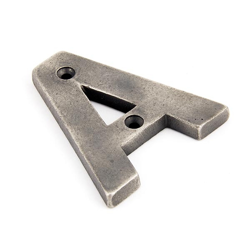 83803A  78mm  Antique Pewter  From The Anvil Letter A