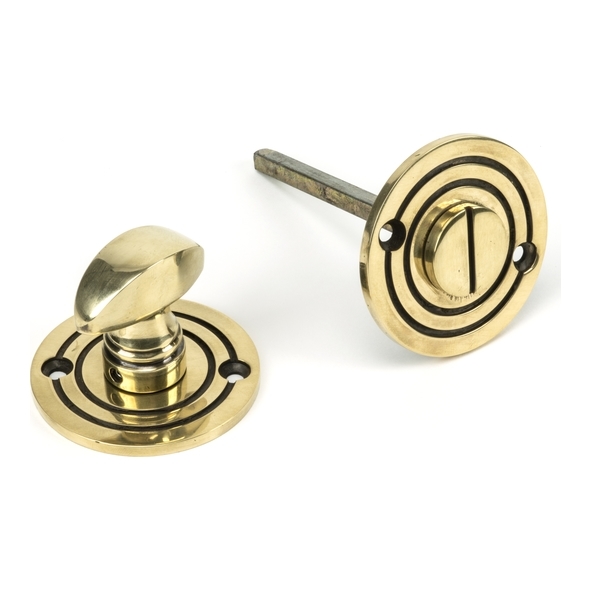 83804 • 50 x 3mm • Aged Brass • From The Anvil Round Bathroom Thumbturn