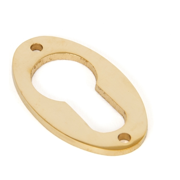 83815  51 x 31mm  Polished Brass  From The Anvil Oval Euro Escutcheon