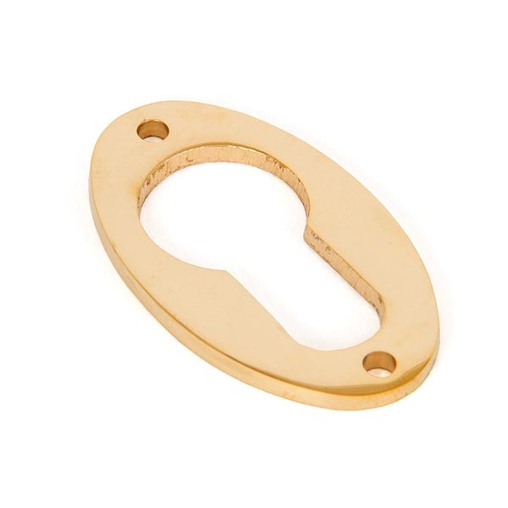 83815 • 51 x 31mm • Polished Brass • From The Anvil Oval Euro Escutcheon