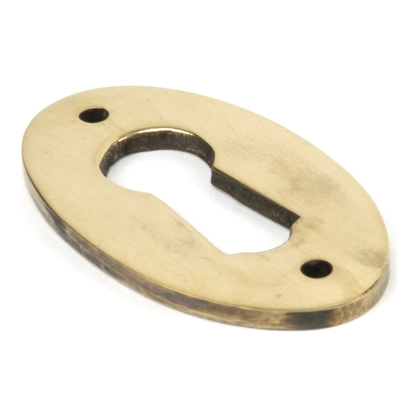 83818  51 x 31mm  Aged Brass  From The Anvil Oval Escutcheon