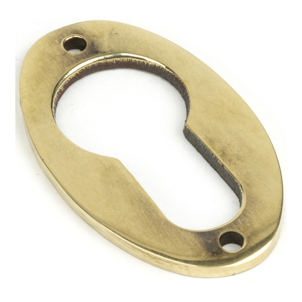 83819  51 x 31mm  Aged Brass  From The Anvil Oval Euro Escutcheon