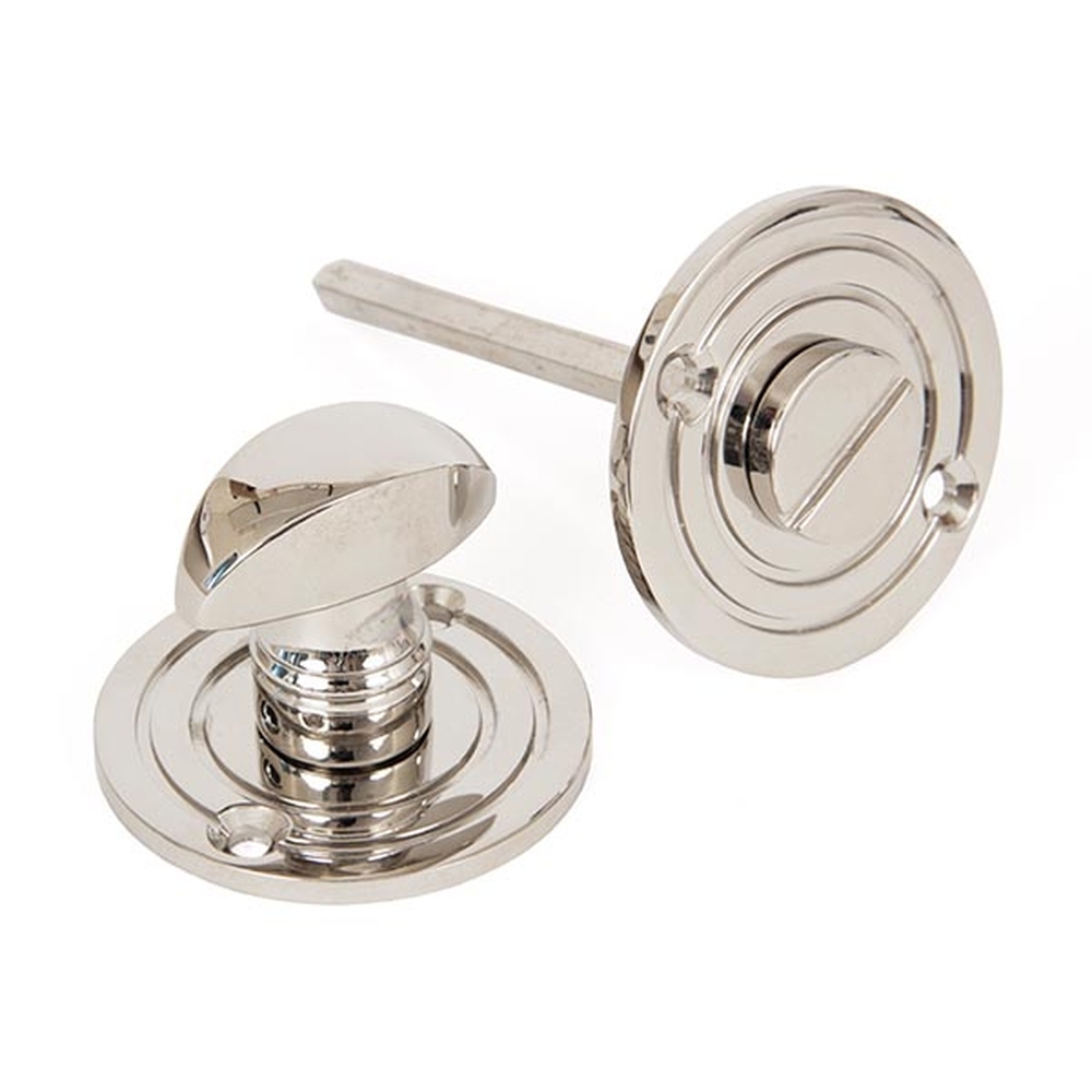 83824  50 x 3mm  Polished Nickel  From The Anvil Round Bathroom Thumbturn