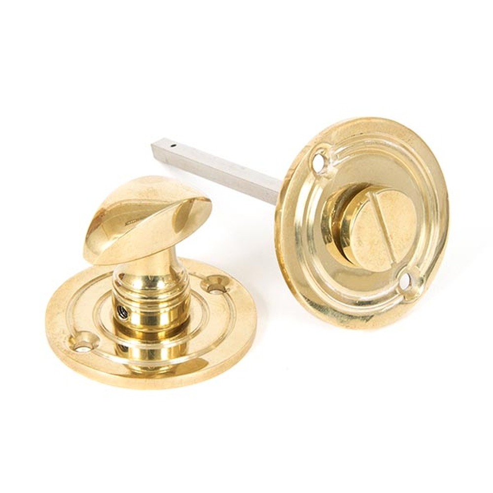 83825  50 x 3mm  Polished Brass  From The Anvil Round Bathroom Thumbturn