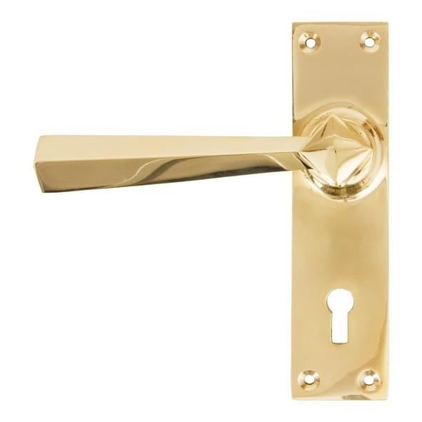 83829 • 148 x 39 x 8mm • Polished Brass • From The Anvil Straight Lever Lock Set