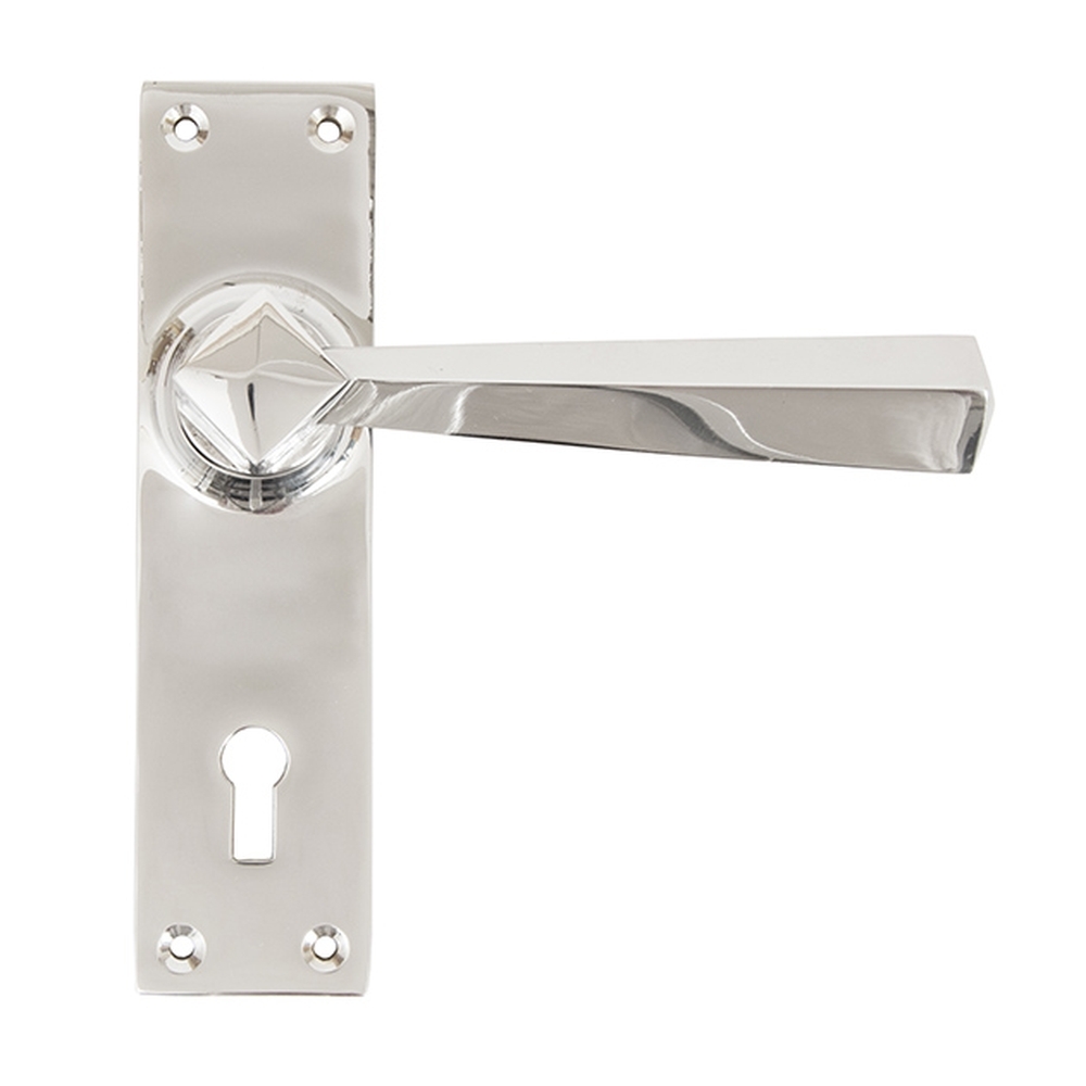 83830  148 x 39 x 8mm  Polished Chrome  From The Anvil Straight Lever Lock Set