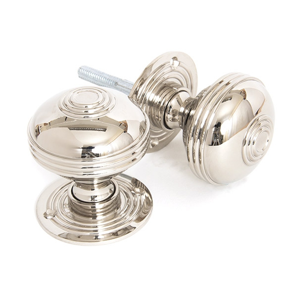 83856 • 63mm • Polished Nickel • From The Anvil 63mm Prestbury Mortice / Rim Knob Set