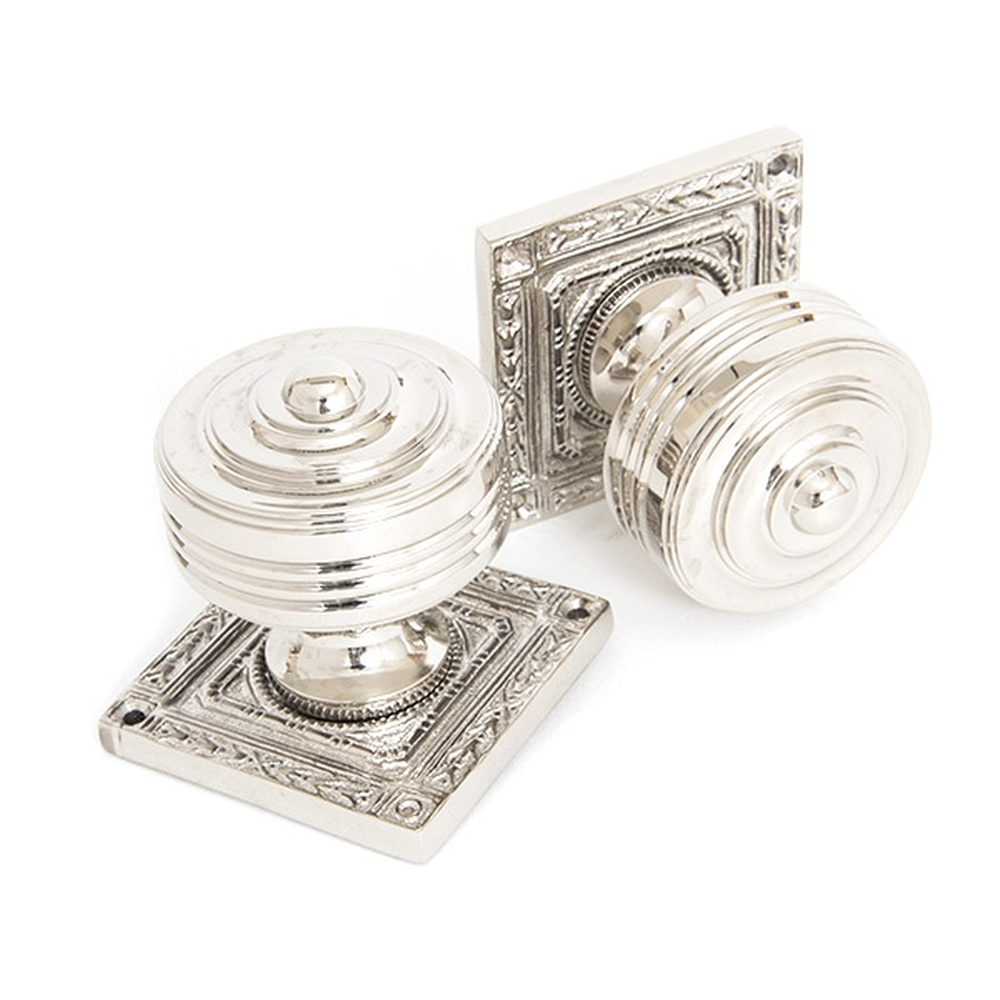 83859 • 54mm • Polished Nickel • From The Anvil Tewkesbury Square Mortice Knob Set