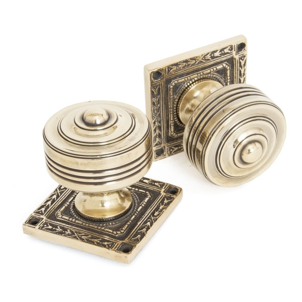 83860 • 54mm • Aged Brass • From The Anvil Tewkesbury Square Mortice Knob Set