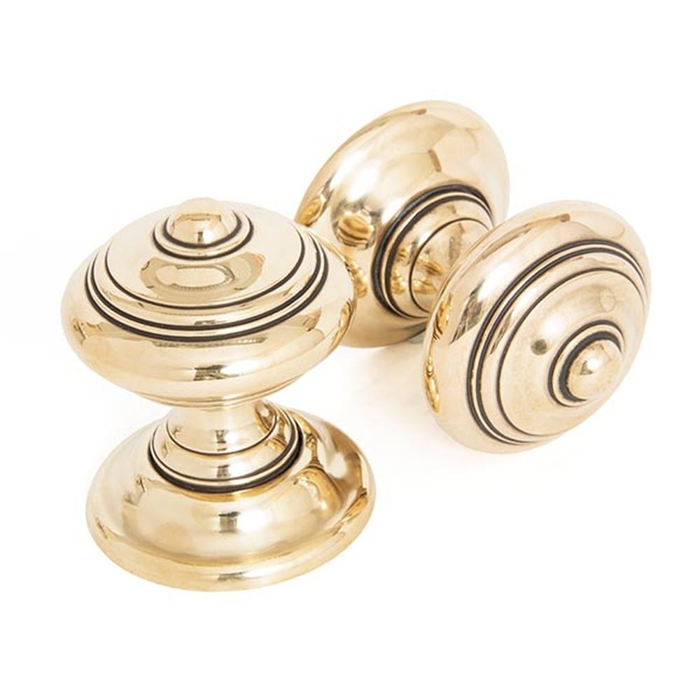 83864 • 56mm • Aged Brass • From The Anvil Elmore Concealed Mortice Knob Set