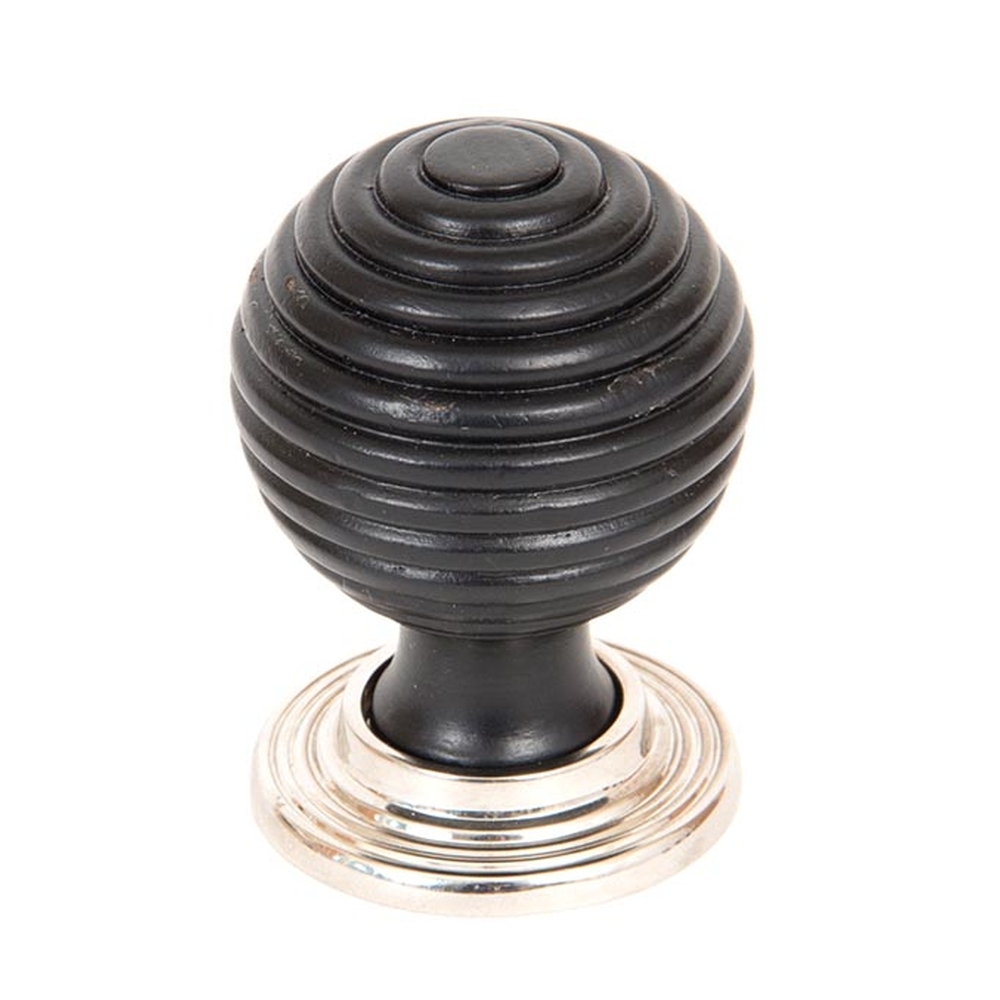 83870 • 38mm • Ebony & Polished Nickel • From The Anvil Beehive Cabinet Knob