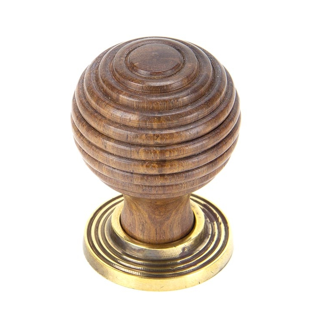 83875 • 35mm • Rosewood & Aged Brass • From The Anvil Beehive Cabinet Knob