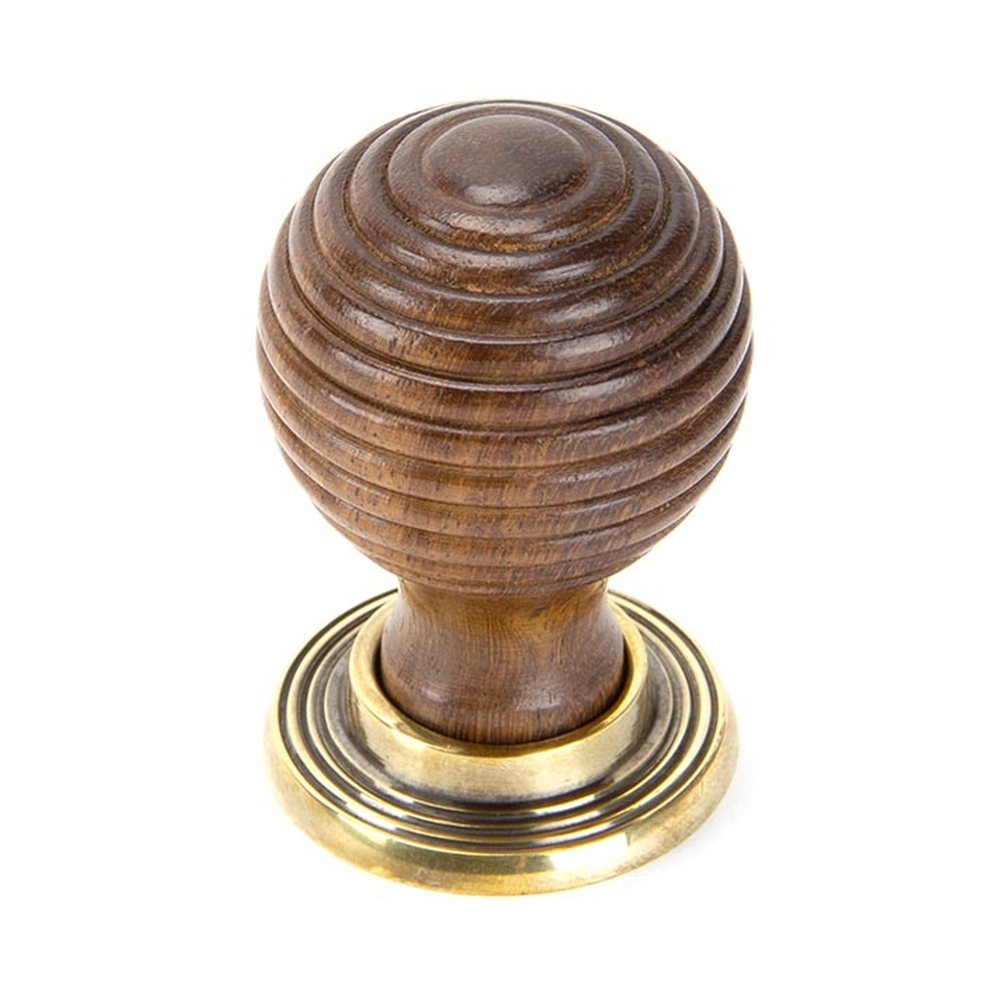 83876 • 38mm • Rosewood & Aged Brass • From The Anvil Beehive Cabinet Knob