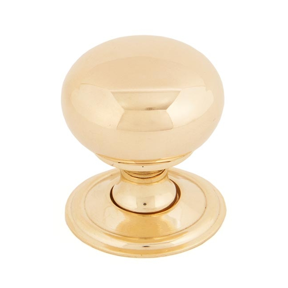 83883  32mm  Polished Brass  From The Anvil Mushroom Cabinet Knob