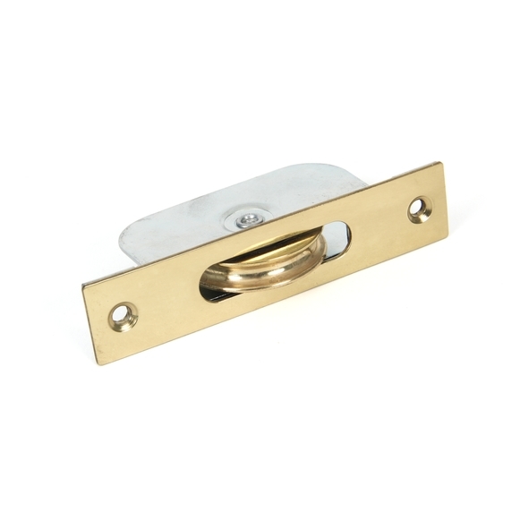 83891 • 119 x 26mm • Lacquered Brass • From The Anvil Square Ended Sash Pulley 75kg