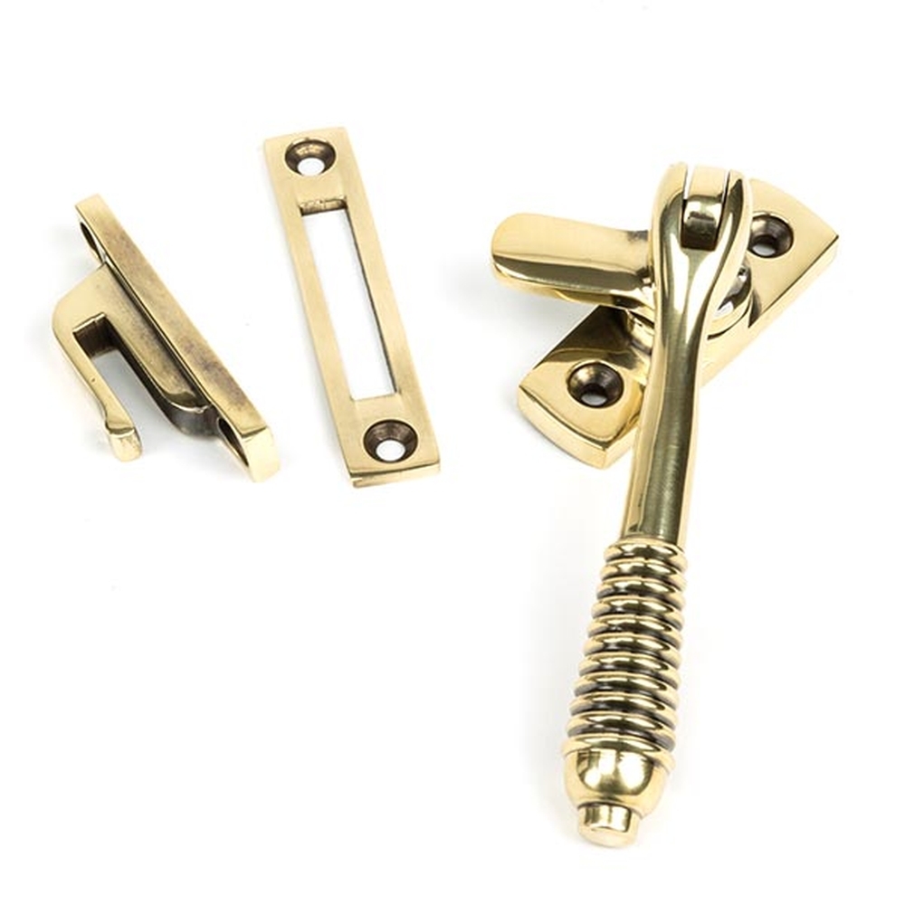 83917  128mm  Aged Brass  From The Anvil Locking Reeded Fastener