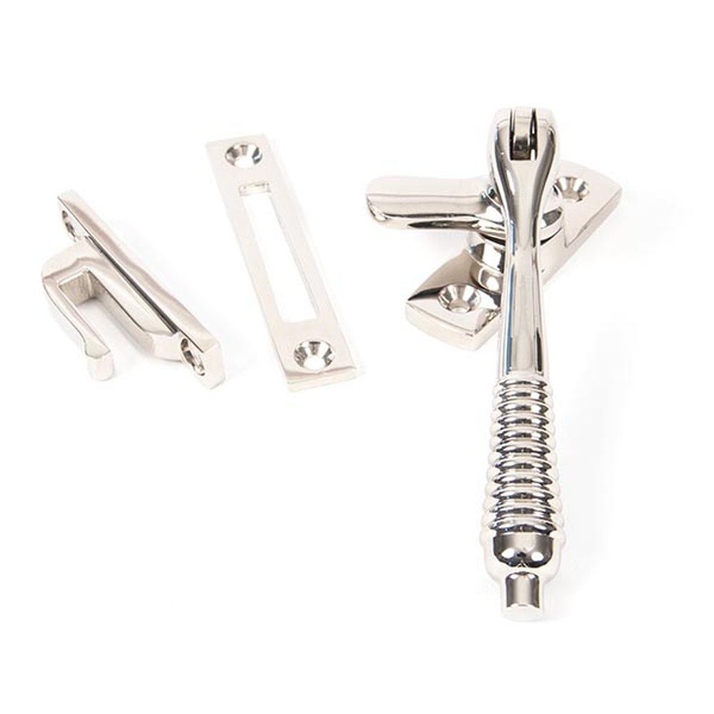 83918  128mm  Polished Nickel  From The Anvil Locking Reeded Fastener