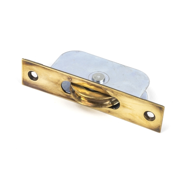 83919 • 119 x 26mm • Aged Brass • From The Anvil Square Ended Sash Pulley 75kg