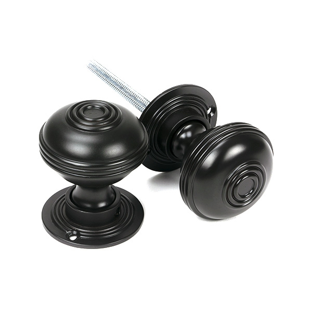 83945 • 50mm • Aged Bronze • From The Anvil 50mm Prestbury Mortice / Rim Knob Set