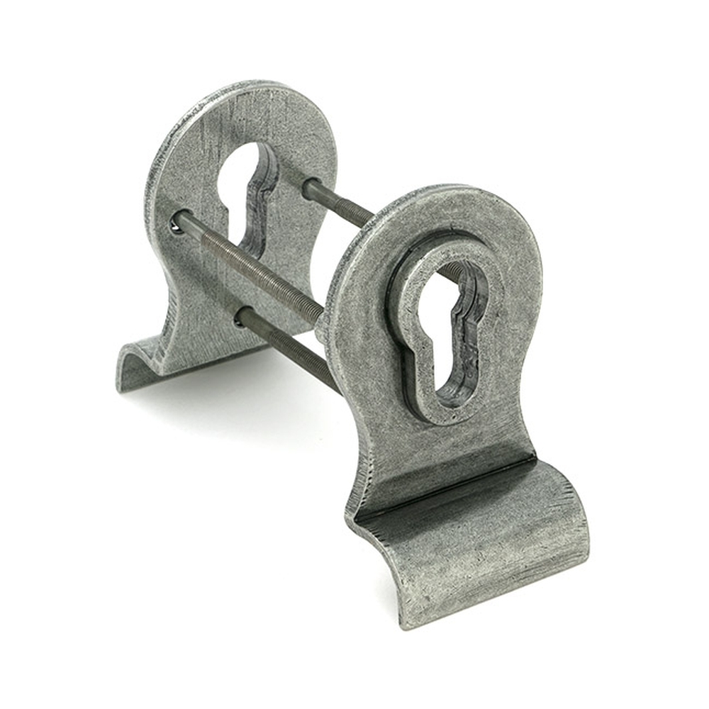 90040  90 x 50mm  Pewter Patina  From The Anvil 50mm Euro Door Pull [Back To Back]