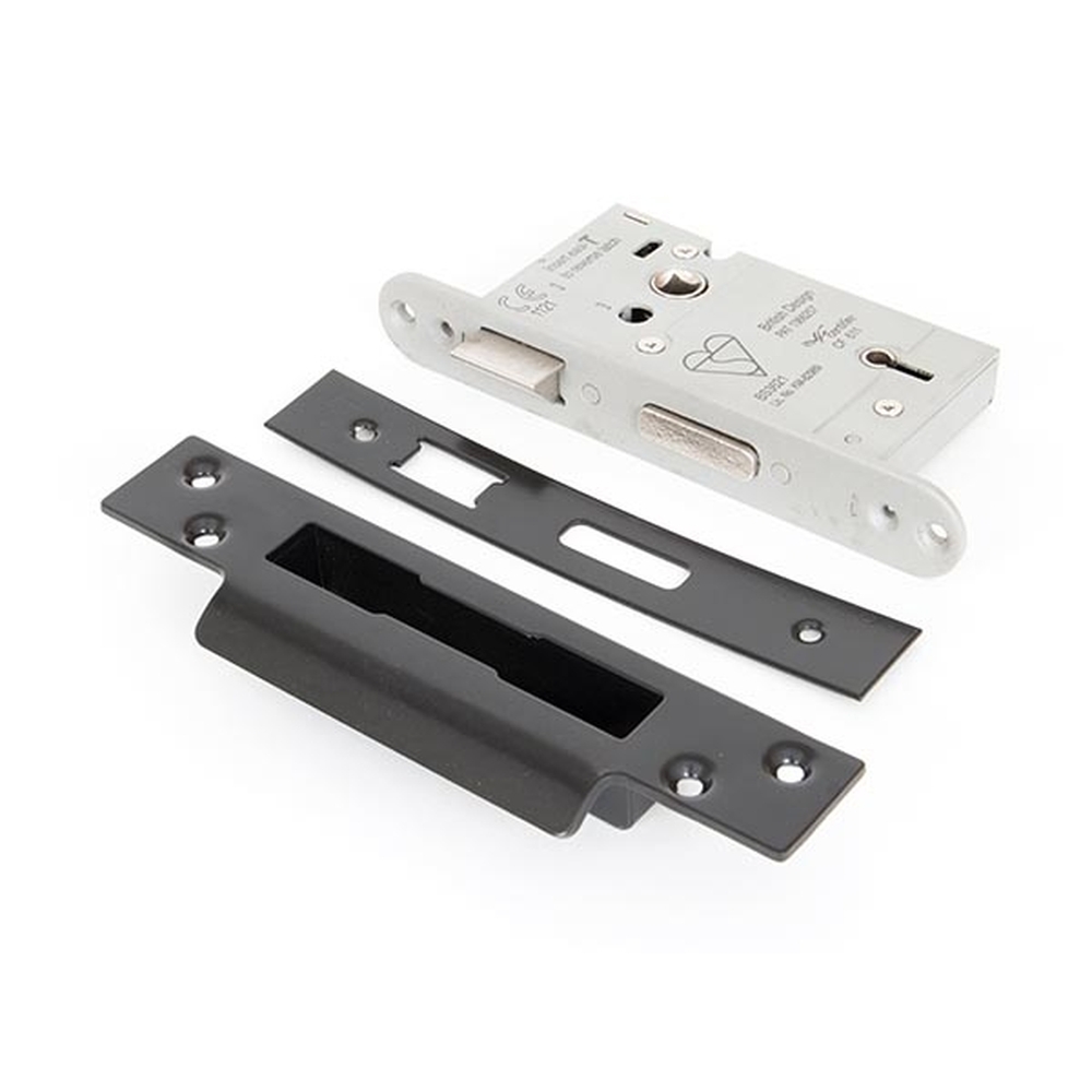 90061 • 64mm [44mm] • Black • From The Anvil 5 Lever Heavy Duty BS Sash Lock Keyed Alike