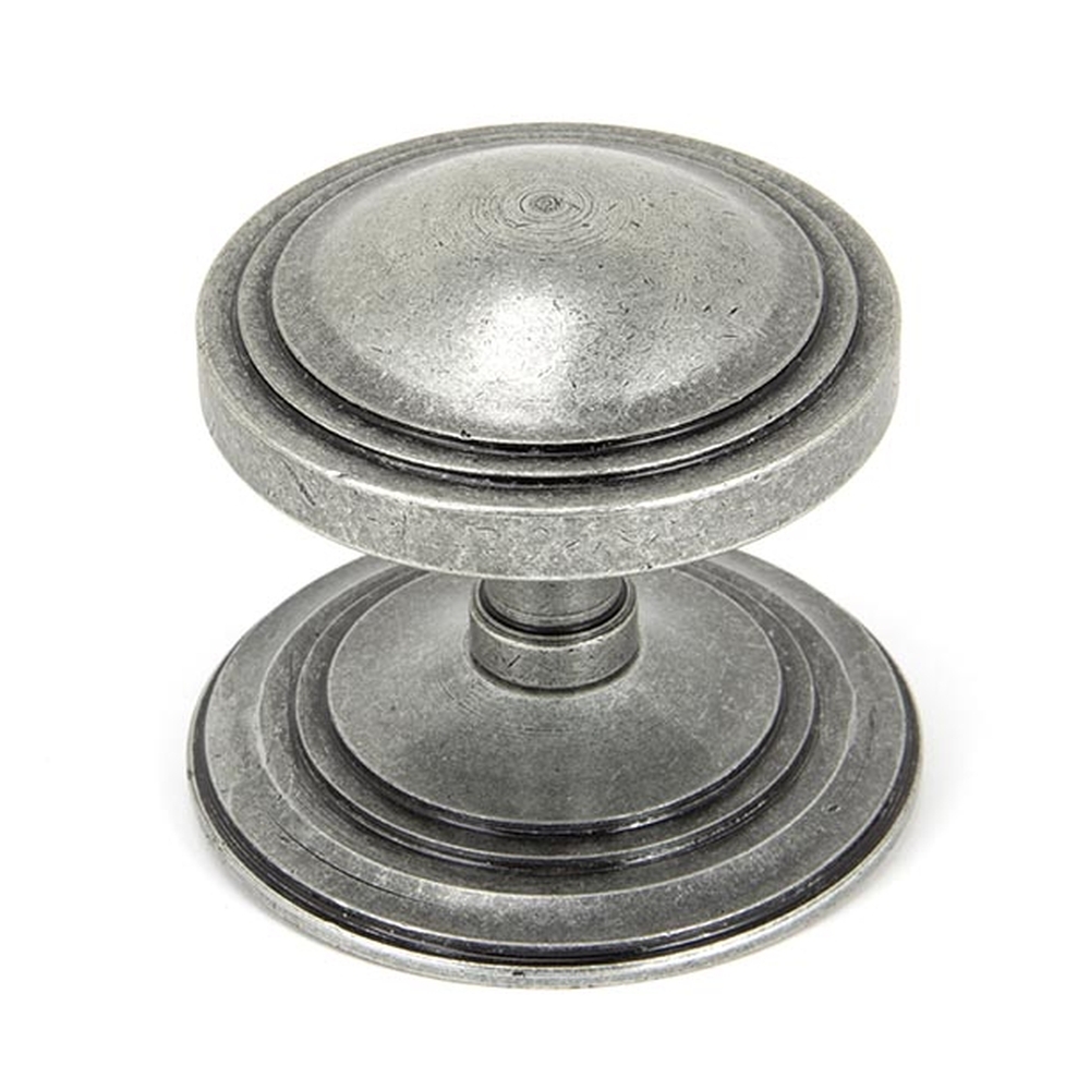 90069  81mm  Pewter Patina  From The Anvil Art Deco Centre Door Knob