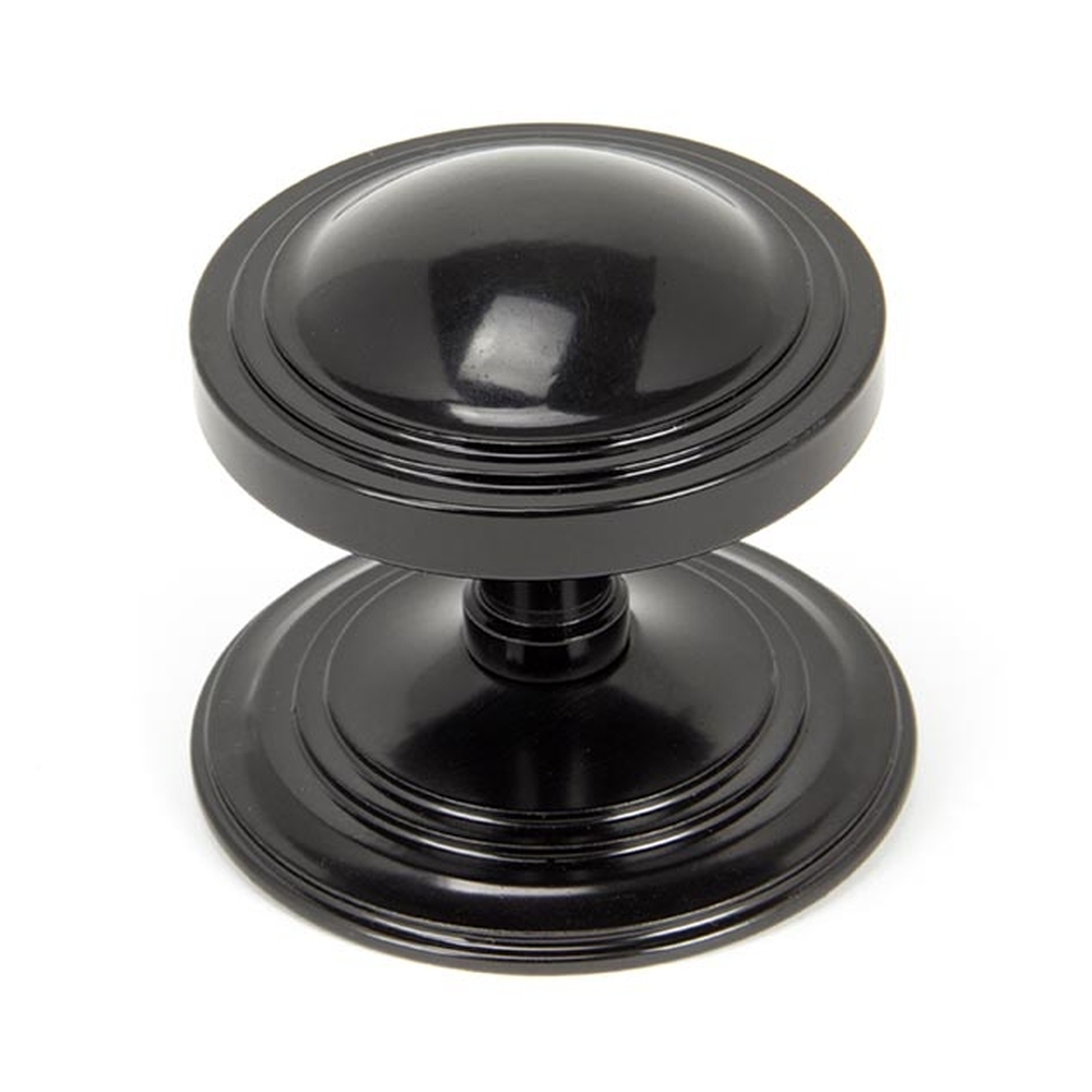 90070  81mm  Black  From The Anvil Art Deco Centre Door Knob