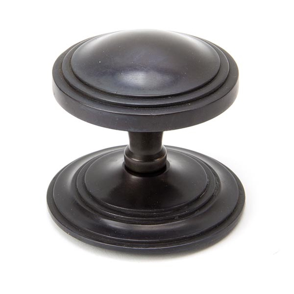 90072  81mm  Aged Bronze  From The Anvil Art Deco Centre Door Knob