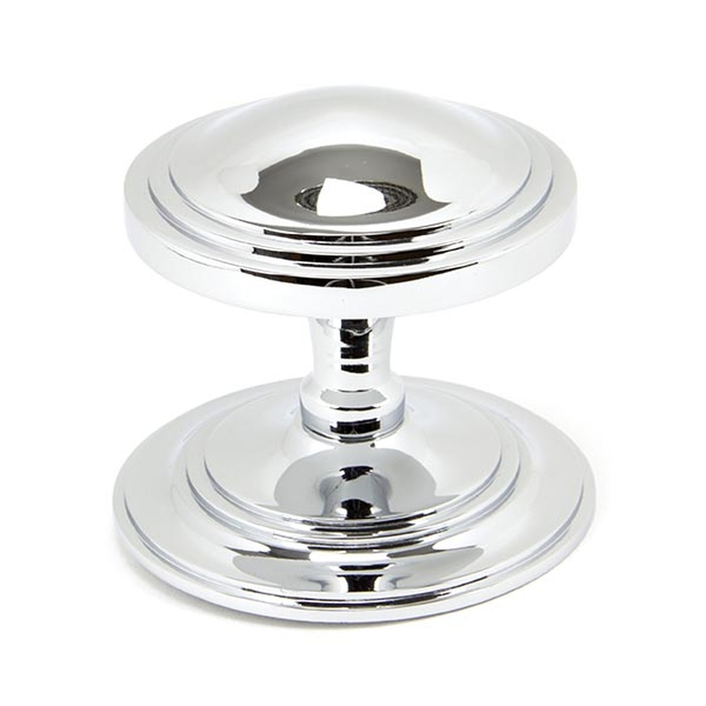 90073  81mm  Polished Chrome  From The Anvil Art Deco Centre Door Knob