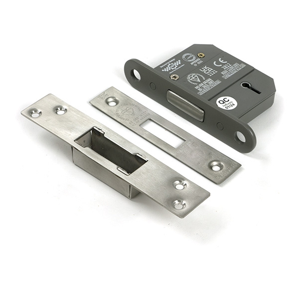 90137 • 67mm [45mm] • Satin Stainless • From The Anvil 5 Lever BS Deadlock