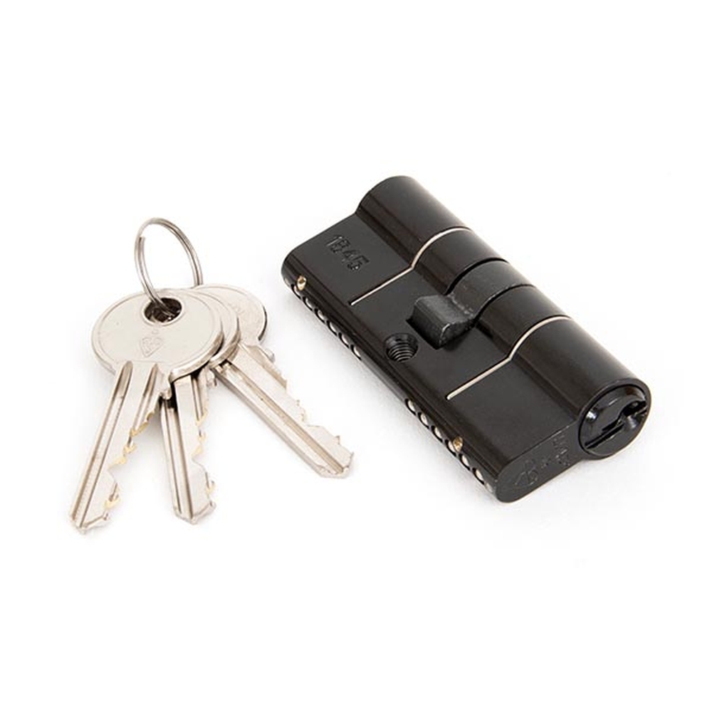 90238 • 35 x 35mm • Black • From The Anvil 6 Pin Euro Double Cylinder Keyed Alike