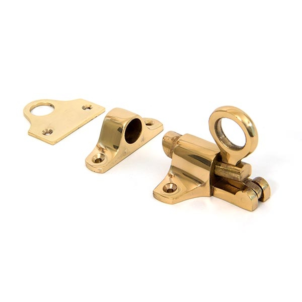 90267  56 x 50mm  Lacquered Brass  From The Anvil Fanlight Catch + Two Keeps