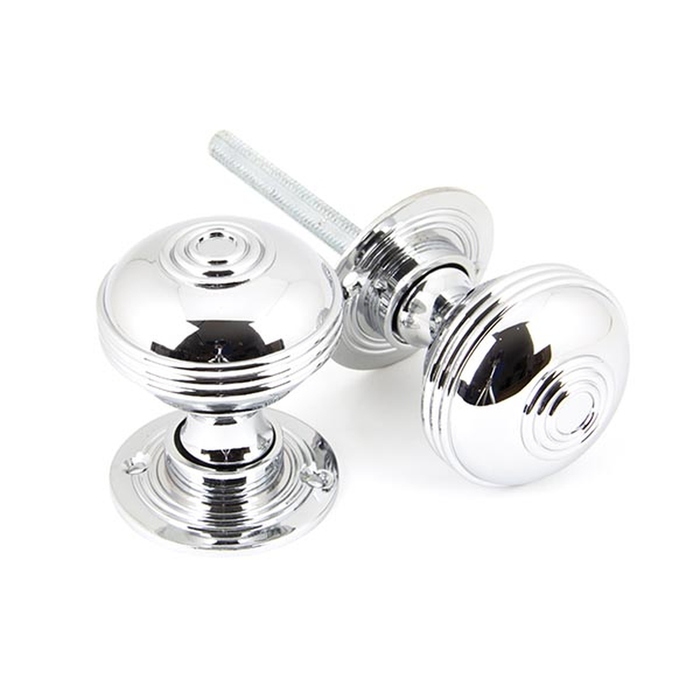 90274 • 50mm • Polished Chrome • From The Anvil 50mm Prestbury Mortice / Rim Knob Set