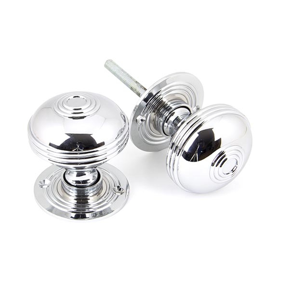 90275 • 63mm • Polished Chrome • From The Anvil 63mm Prestbury Mortice / Rim Knob Set