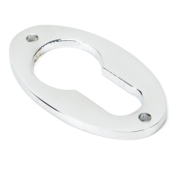 90279  51 x 31mm  Polished Chrome  From The Anvil Oval Euro Escutcheon