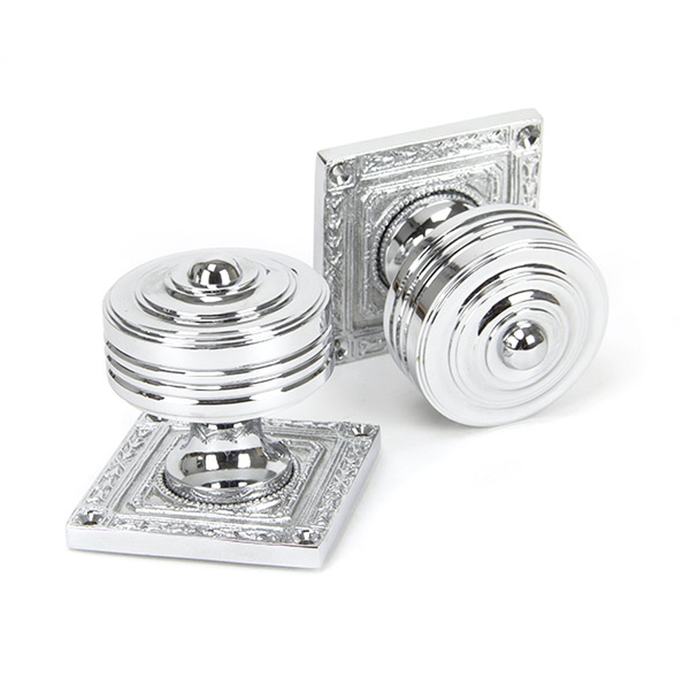 90292 • 54mm • Polished Chrome • From The Anvil Tewkesbury Square Mortice Knob Set