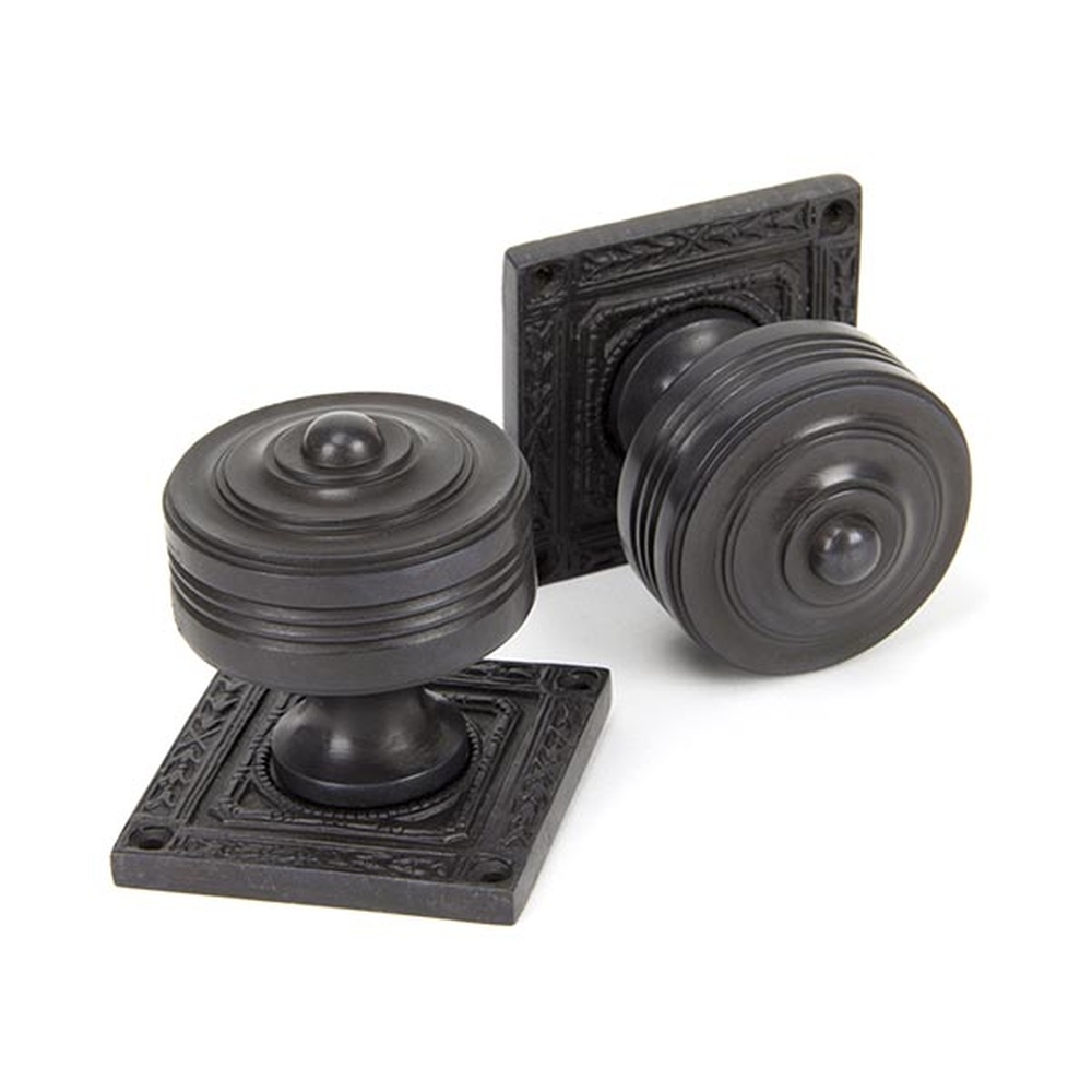 90293 • 54mm • Aged Bronze • From The Anvil Tewkesbury Square Mortice Knob Set