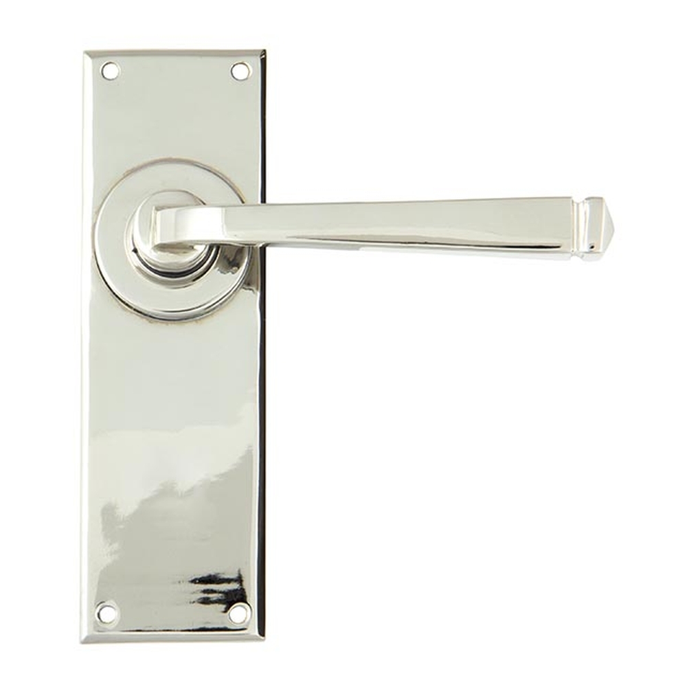 90364  152 x 48 x 5mm  Polished Nickel  From The Anvil Avon Lever Latch Set