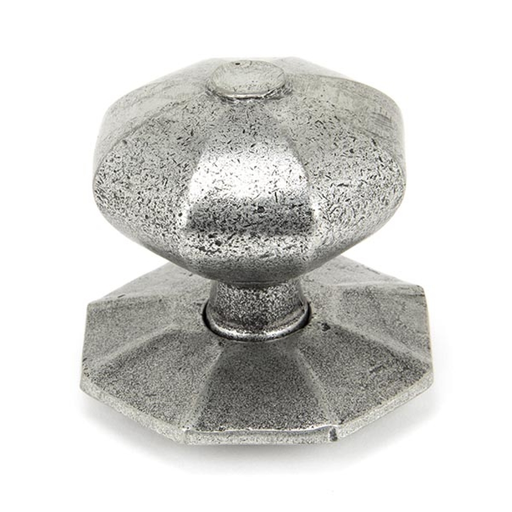 90383  82mm  Pewter Patina  From The Anvil Octagonal Centre Door Knob - Internal