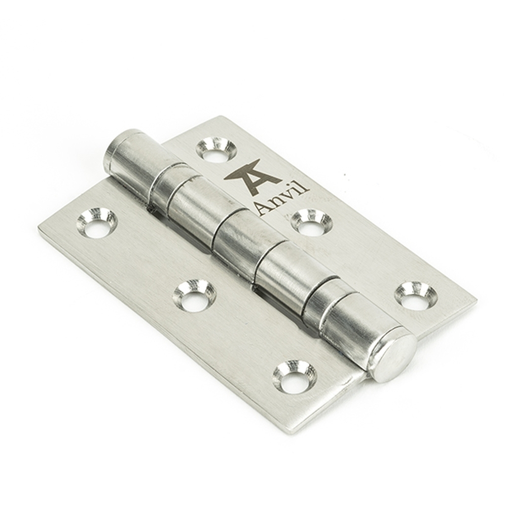 91038 • 76 x 50mm • Satin Stainless • From The Anvil Ball Bearing Butt Hinge